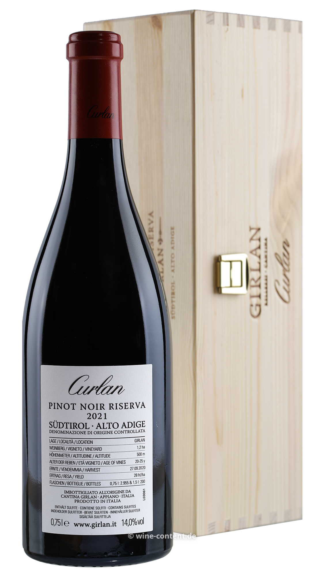 Pinot Noir Riserva 2021 Curlan