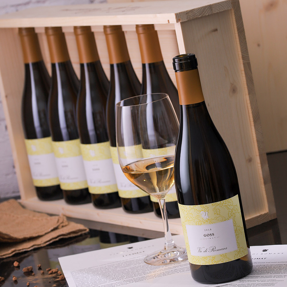 6er-Holzkiste Chardonnay 2018 Goss Climat