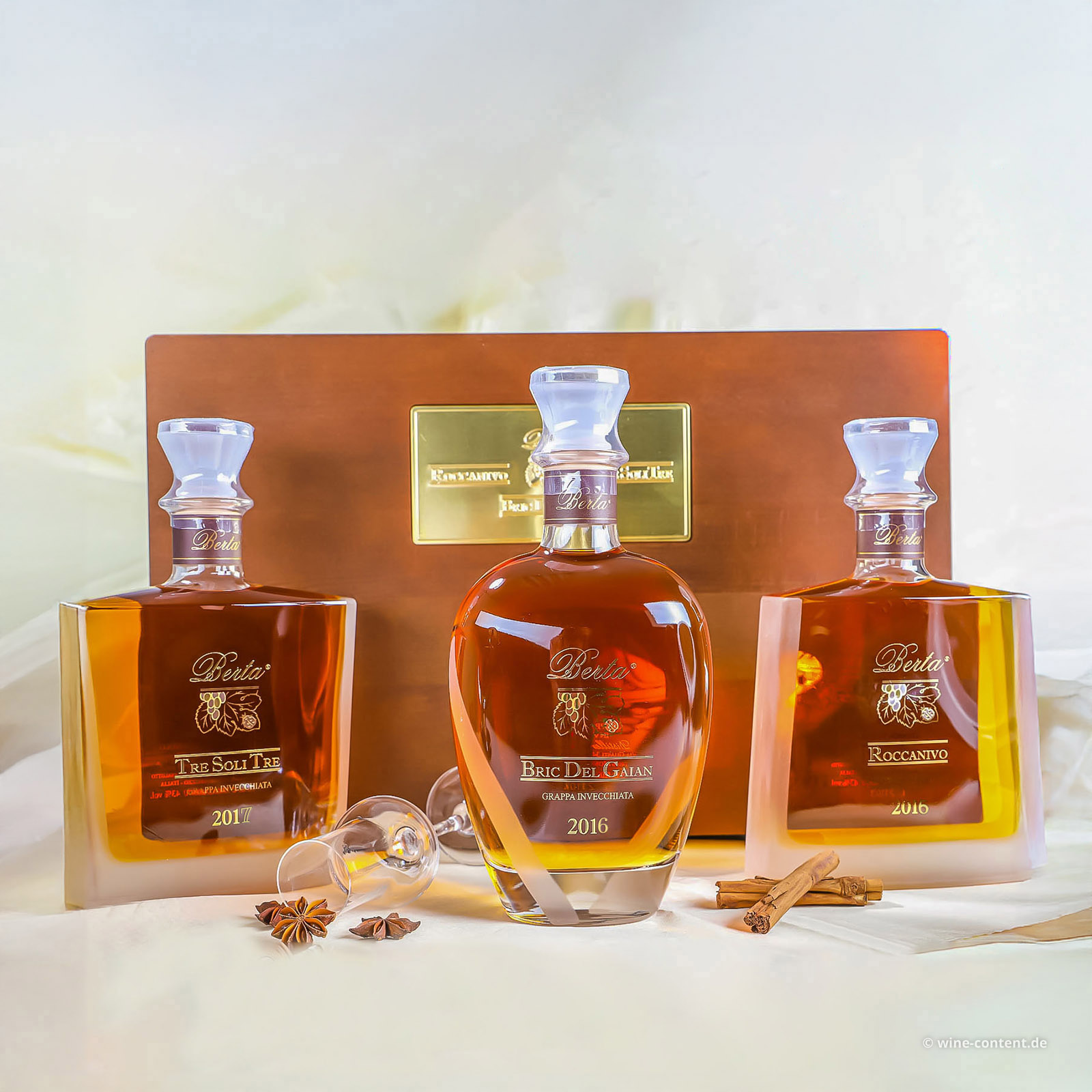 3er-Geschenkschatulle Grappa Tre Selezioni 2016/2017